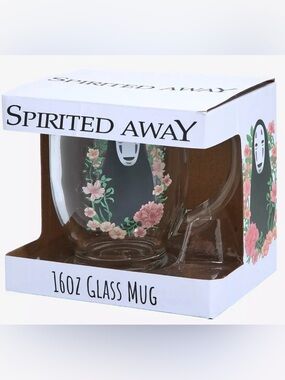 Studio Ghibli Spirited Away No-Face Floral Glass Mug